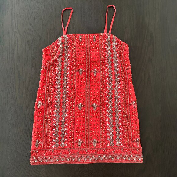 House of Harlow Red Beaded Dress - Picture 2 of 5